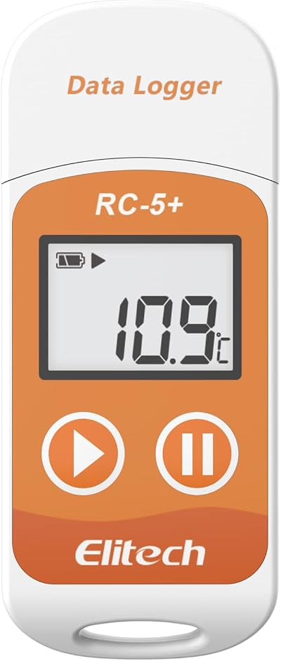 Elitech RC-5+ Temp Data Logger PDF USB Reusable Refrigerator Thermometer