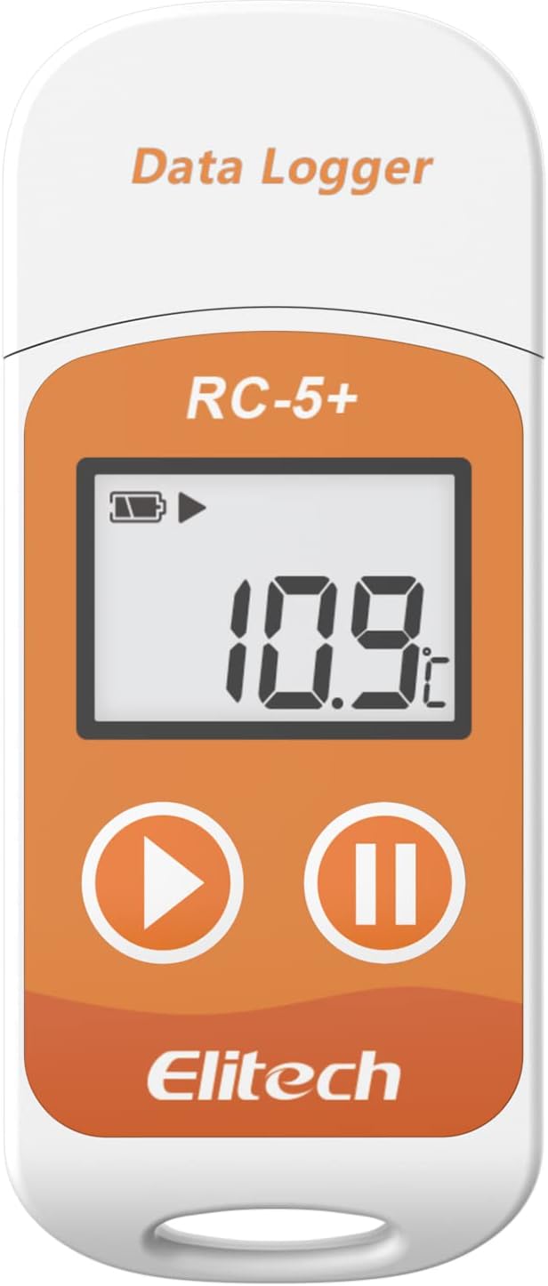 Elitech RC-5+ Temp Data Logger PDF USB Reusable Refrigerator Thermometer