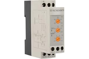 Oumefar DVRD Voltage Monitoring Relay, DC 12V/24V/36V/48V Over-Voltage and Undervoltage Protector Relay for Electrical Equipment or Compressors, Emergency/Backup Power Switching Control(DC24V)