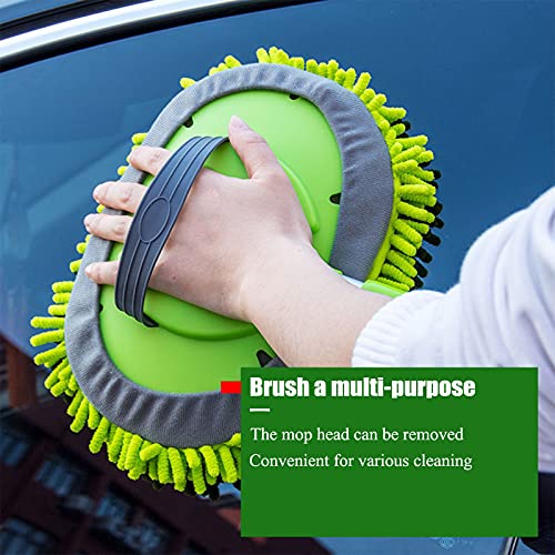 62" Car Wash Mop Kit, Car Wash Brush with Long Handle Stainless Steel