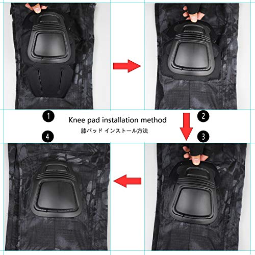 Men's Multicam Tactical Pants Multi-Pockets Military Camo Outdoor Airsoft Combat Hunting Pants with Knee Pads (HM, US L=Tag 36) - Thumbnail 3