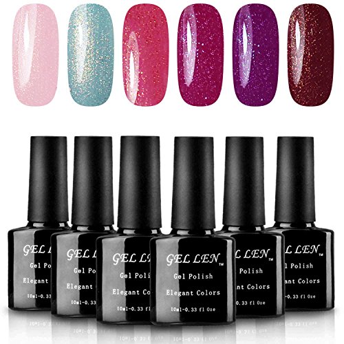 Gellen Gel Nail Polish Set Shimmering Bright Collecti