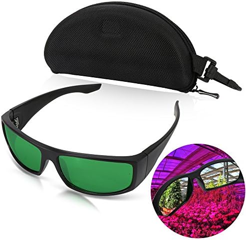 LED Grow Room Safety Glasses,Color Correction, Protective Goggles against UV, IR Rays, EnerEco LED Grow Lights Glasses for Indoor Gardens Greenhouses Hydroponics, Protective Eyewear