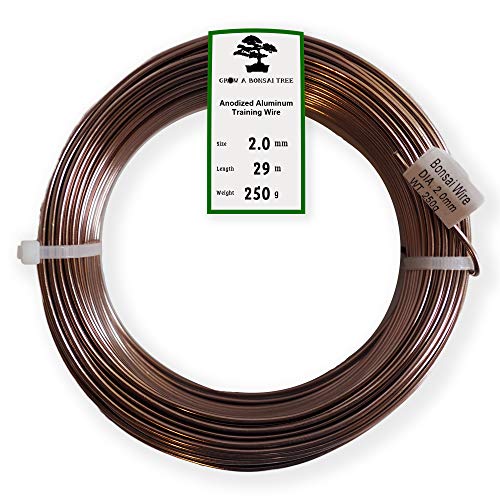 Anodized Aluminum 2.0mm Bonsai Training Wire 250g Large Roll (95 feet) -