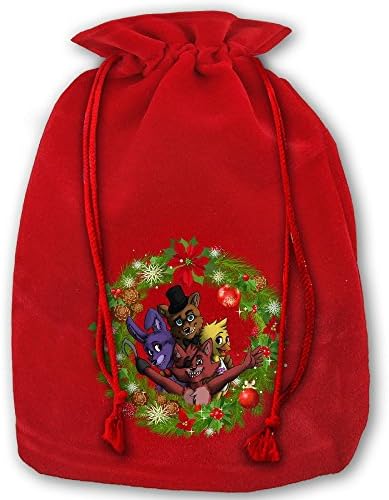 Five Nights At Freddy Christmas Drawstring Christmas Gift Sacks Made Of Pleuche And Sponge Velvet By Gift Boutique
