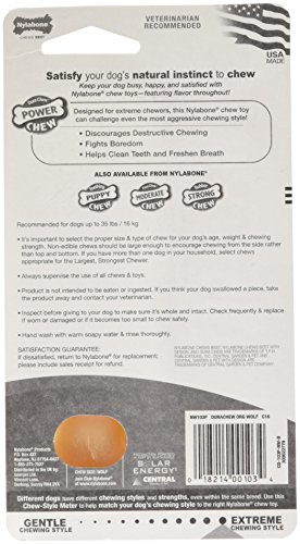 Nylabone Dura Chew Flavored Bone Dog Chew Toy, Wolf/Medium - Original Bone