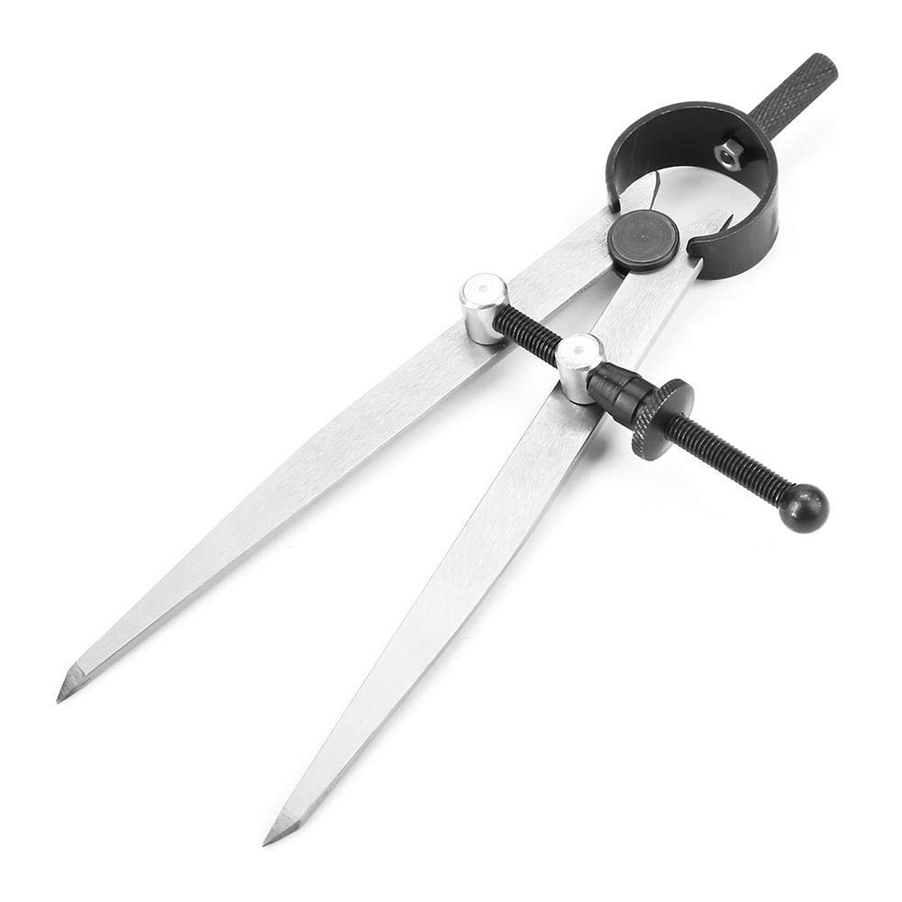 Adjustable Lockable Steel Divider Compass 100mm Rotating Scratch Leather Tool for Geometry Drawing Drafting Artists Designers Crafters Metal Drafting Tool