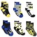 Batman Boy's 6 pack Socks with Grippers (4T-5T, Black/Multi)