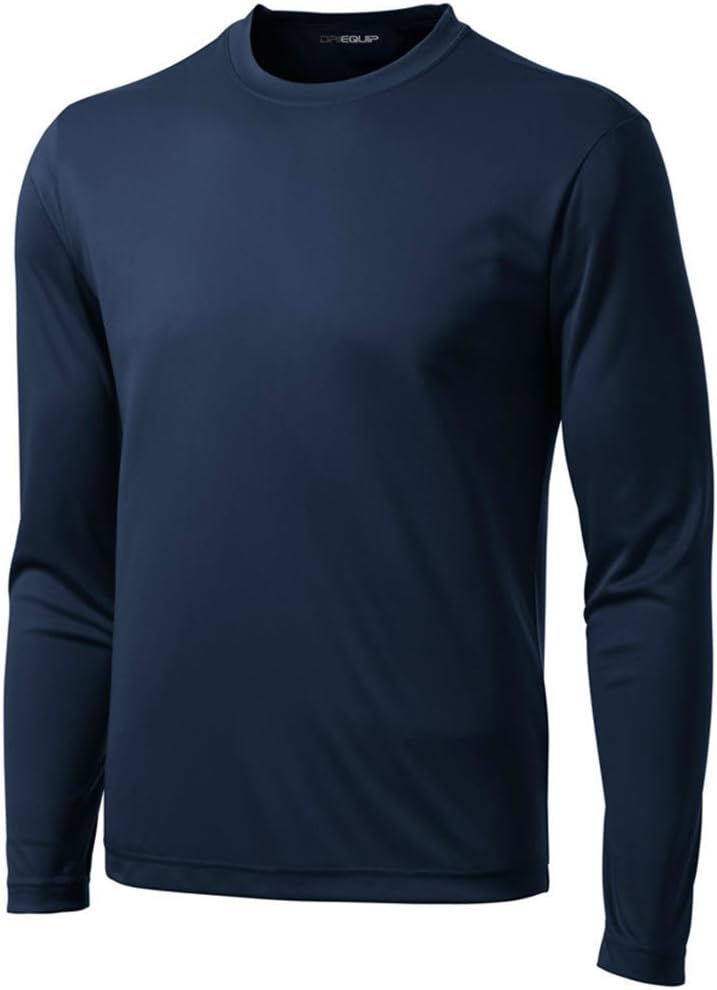 DRIEquip Men's Big and Tall Long Sleeve Moisture Wicking Athletic TShirts Buy Online at Best