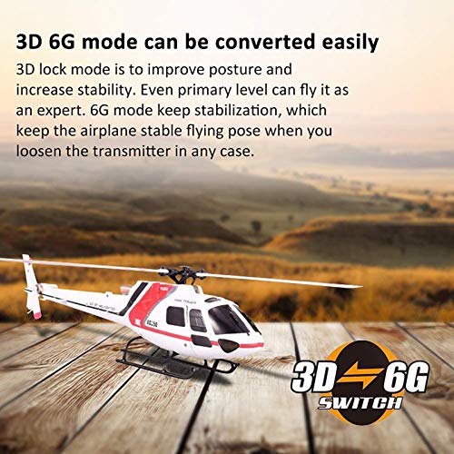 WZRY RC-Hubschrauber, 6-Kanal-Gyro-Balance-System und Schutzsystem, mit bürstenlosem 3D-6G-System-Motorhubschrauber, für… – Bild 3