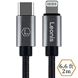 USB-C to Lightning Cable (6.6FT - 2M) Fast Charging, Durable Nylon Braided for iPhone 7/7 Plus, iPad Pro, New MacBook Pro and other devices