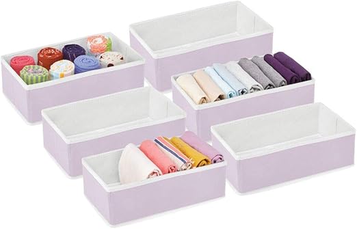 Amazon Com Mdesign Rectangular Soft Fabric Dresser Drawer And