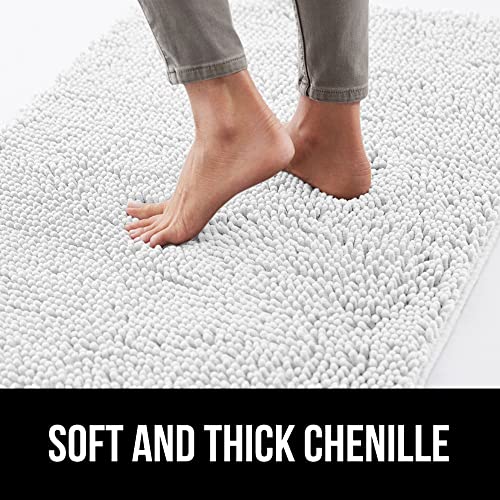 Gorilla Grip Bath Rug 24x17, Thick Soft Absorbent Chenille, Rubber