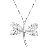 MarveBard 18k Gold Dragonfly Necklace for Women Hypoallergenic Stainless Steel Dragonfly Pendant Necklace Minimalist Statement Necklace Dainty Animal Insect Charm Necklace Trendy Insect Jewelry