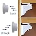 Clearance Price 8 Locks + 2 Keys Safety Magnetic Child Cabinet Lock | Babyproof Lck | Simple One Hand Babyproofing | 3M Adhesive Tape Easy to Install Children Locks Wont Damage Furniture Drawers