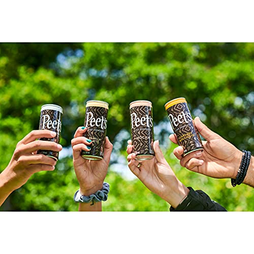 Peet's Iced Espresso Caramel Macchiato 8 oz Cans (12 Count) Single