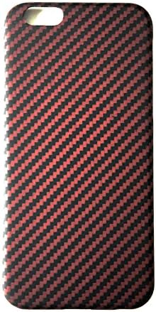 100% Carbon Kevlar iPhone 6 / 6S Plus / iPhone 7 / 7 Plus Hard Shell Cell Phone Case by Time Attack Carbon (Red iPhone 6 / 6S)