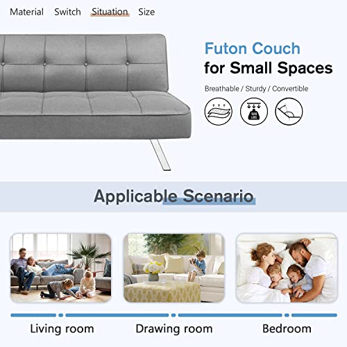 Furmax Futon Sofa Bed Convertible Sleeper Couch Bed for Living Room