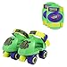 PlayWheels Teenage Mutant Ninja Turtles Kids Roller Skates with Knee Pads - Junior Size 6-12