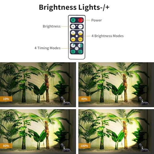 2Pcs Wireless Spotlight for Indoor, Battery Operated LED Spotlight with Dimmable Rotatable Timer Uplight Mini Accent Lights with Remote for Wall Display Plants Painting Artwork Closet Natural White
