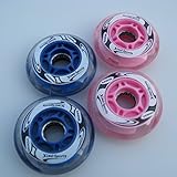 Rollerblade Replacement Wheels with LED Illuminating Lights, Bearings Included, Pack of 2, Unconditional 60-Day Money Back Guarantee