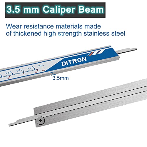 Digital Calipers, DITRON Electronic Caliper, 6 Inch, Micrometer