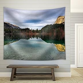 Mountain Lake - Fabric Wall Tapestry Home Decor - 51x60 inches