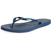 Havaianas Women's Slim Flip Flops Sandals - Navy Blue, 7/8