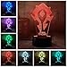 World of Warcraft Game 3D LED Night Light Best Gift for Game Lovers LED Table Lamp Bedroom Decoration Christmas Gift Wow Souvenir Kids Toys(Wow)