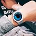 SINOBI Stylish Men's Watches Blue Women's Quartz Wrist Watch with Unique Design and Silver Stainless Steel Milanese Mesh Band