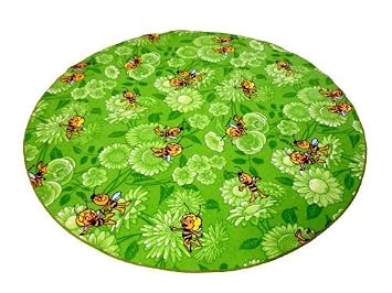 Kinderteppich Biene Maja Mit Blumen Teppich Grun 195 Cm Rund