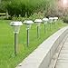 Ohuhu Stainless Steel Solar Garden Lights / Path Lights, Landscape Solar Light for Outdoor Path Patio Yard Deck Driveway and Garden, 6-pack