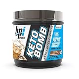 BPI Sports Keto Bomb, Ketogenic Coffee Creamer, Supports Weight Loss, Energy, Hydration, Performance, Contains MCTs & Electrolytes, Zero Sugar, Caramel Macchiato, 18 Servings, 16.5 Ounce