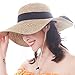 FURTALK Womens Sun Straw Hat Wide Brim UPF 80 Summer Hat Foldable Packable Floppy Beach Hats for Women