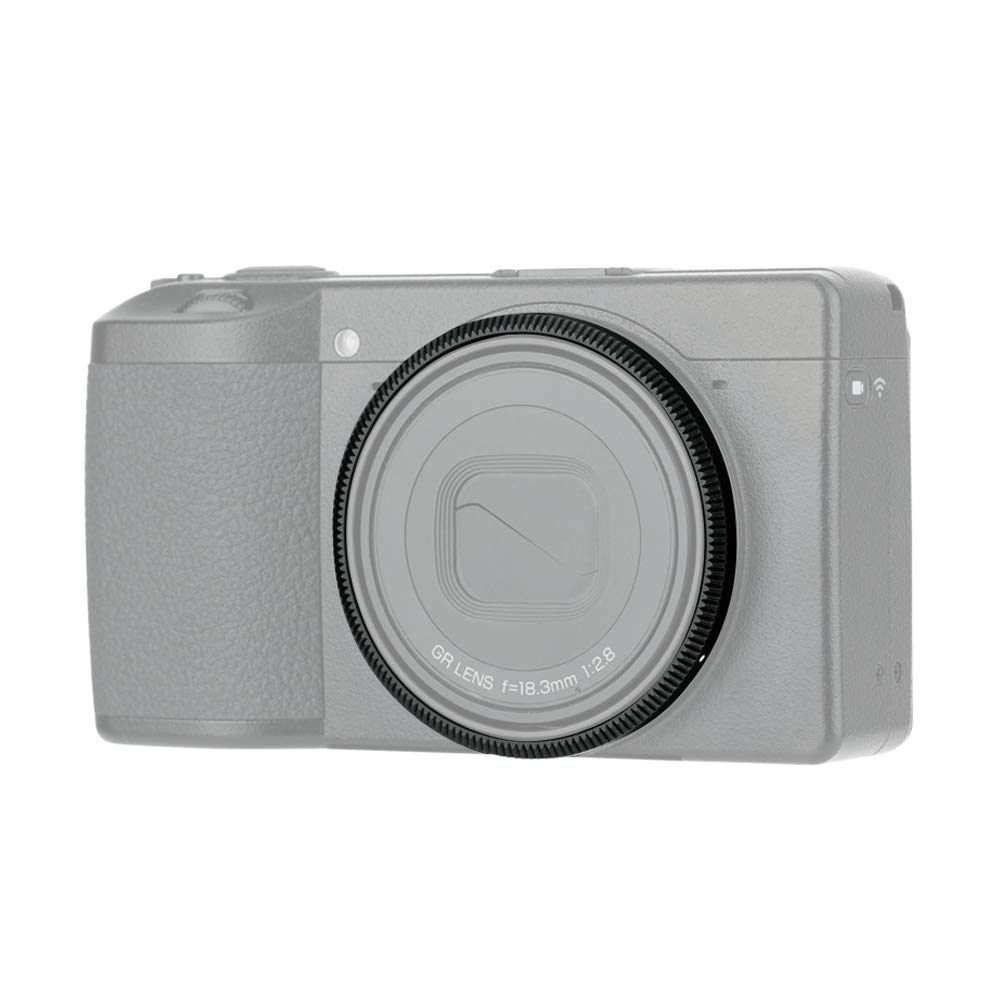 Metal Accent Ring Cap for Ricoh GR III GRIII GR3 Digital Camera, Replace Original Ricoh GN-1 Ring Cap, Lens Cover Protector for Camera Lens Decoration - Black