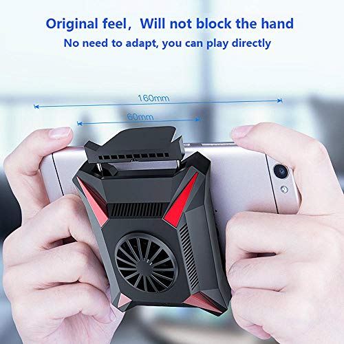 TEEPAO Water-Cooled Mobile Phone Radiator, Portable Semiconductor Refrigeration Phone Cooler for All Games, USB Personal Phone Cooling Fan Case for iPhone/Android - Black - Thumbnail 4