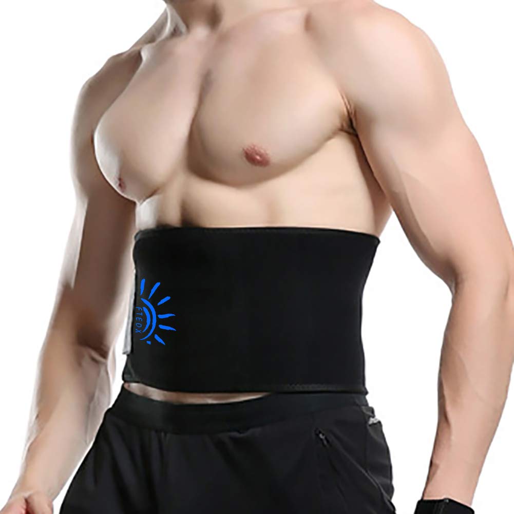 FTEOX Waist Trimmer Belt,Breathable Absorb Sweat Waist Trimmer for Women & Men,Adjustable Stomach Fat Burner for Lower Back Support,Stomach and Back Lumbar Support