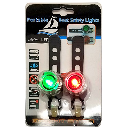 Bright-Eyes-Green-Red-Aluminum-Portable-Marine-LED-Boating-Lights-Boat-Bow-or-Stern-Emergency-Backup-Safety-Lights-for-Maximum-Attention-Waterproof Portable Boat Safety Lights