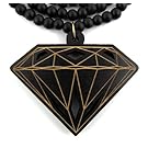 Large Wooden Diamond Supply Co. BBC Pendant Bead Chain Necklace ALL GOOD WOOD STYLE! two toned