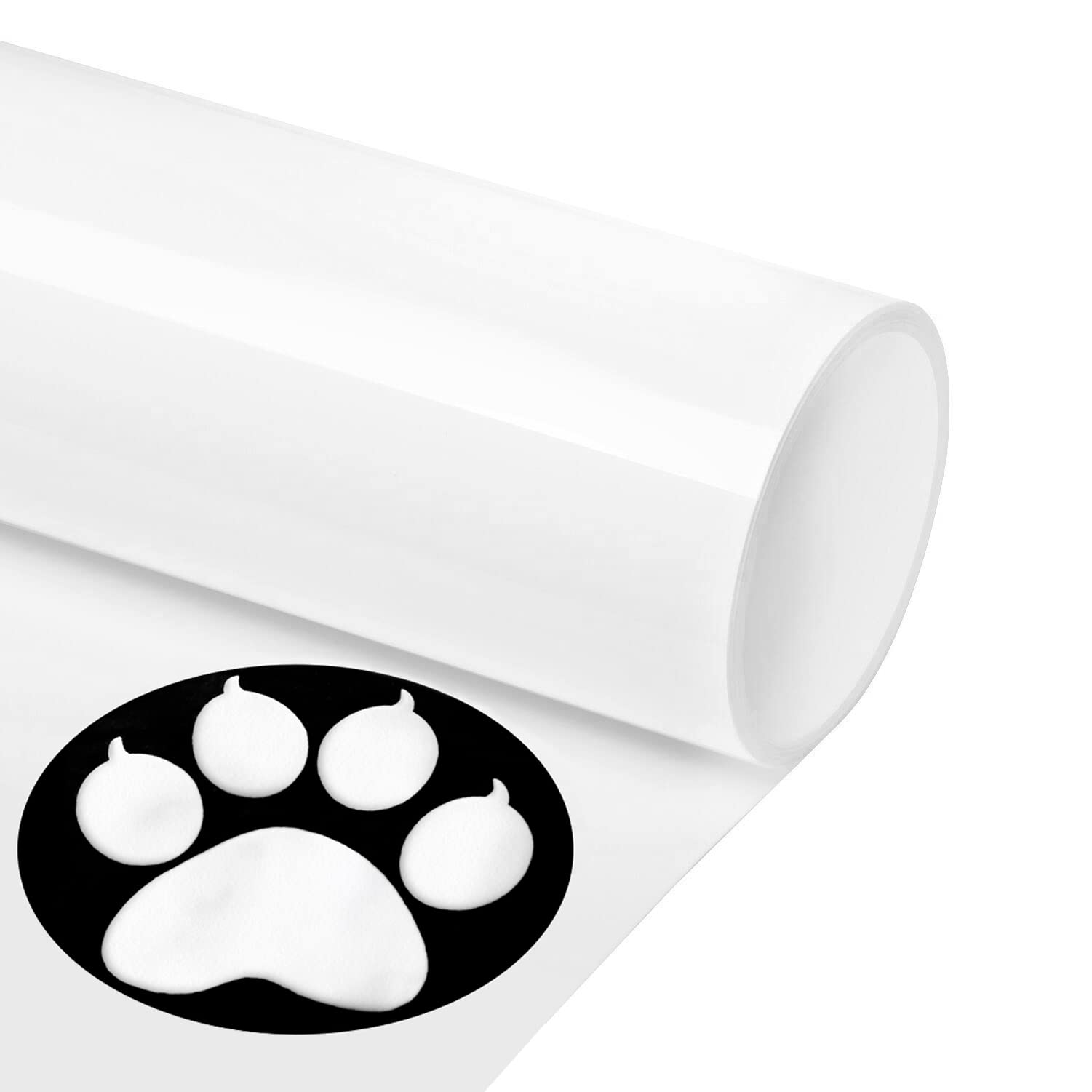 Photo 1 of TransWonder White Puff-Vinyl-Heat-Transfer - 12x6' 3D Puffy Heat Transfer Vinyl Puff HTV for T-Shirts, for Cricut Silhouette Cameo or Heat Press