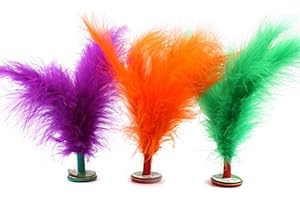 YSSZAM 2Pcs Feather Chinese Kick Shuttlecock Kids Toy Sport Exercise Sporting Goods Competition Flower Shuttlecock Random Color