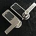 JASIT Door Lock Smart Keyless Digital Electronic Touchscreen Keypad Lever Lockset Security Entry Door Code Lock with 5 RFID Card Tags Knob Handle Stainless Steel Left/Right-Free Handed Silver (silver)