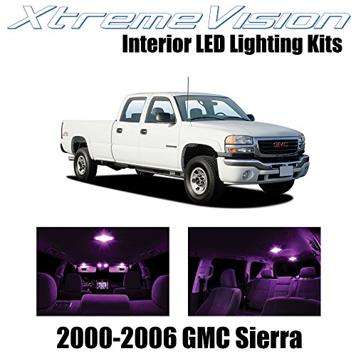 XtremeVision GMC Sierra2000-2006 (16 Pieces) Pink Premium Interior LED Kit Package + Installation Tool