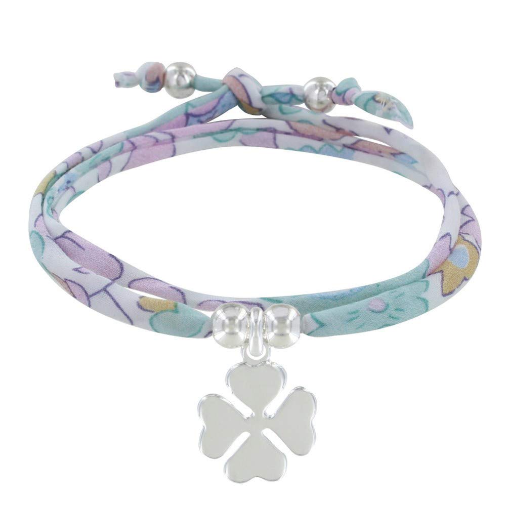 LES POULETTES BIJOUX - Double Round Link Bracelet liberty and Silver 925 Lucky Charm - Classics - Blue Sky โ image 1
