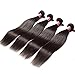 Donmily 10A Brazilian Straight Hair 3pcs/lot 100% Unprocessed Virgin Natural Hair Remy Human Hair Bundles 95-100g/pc(16 18 20, Natural color)