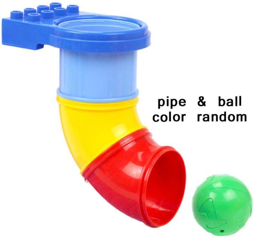 Park Swing Slide Pipeline Playground Carrousel Big Building Blocks Assemble Children Toys Bricks Gift Compatible with Duplo Sets 5pcs of Pipes A1