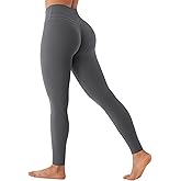 VOYJOY Womens Scrunch Workout Leggings Compression Butt Lifting Mid High Waist 26 Inches Seamless V Back Yoga Pants