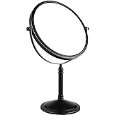 Nicesail Tabletop Magnifying Makeup Mirror with 10X Magnification, Double-Side Magnified Mirror, 360 Swivel Cosmetic Mirror for Table Desk Bathroom Vanity, No Light Oil Rubbed Bronze (8 Inch, 10X)