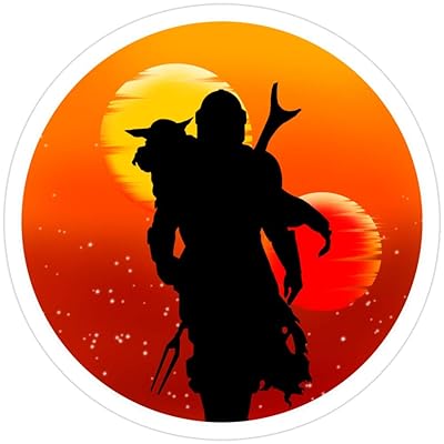 Buy Breathnenstore Baby Yoda The Mandalorian Sunset Silhouette 2 Suns Stickers 3 Pcspack Online In Bahrain B084x5gvsw