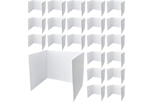 LAIAMER 36 Pack Privacy Boards for Student Desks, Privacy Folders for Students and desk Dividers, Classroom Privacy Shields for Student Desks, for Teacher Supplies, Classroom Must Haves 12.6" x 37", White
